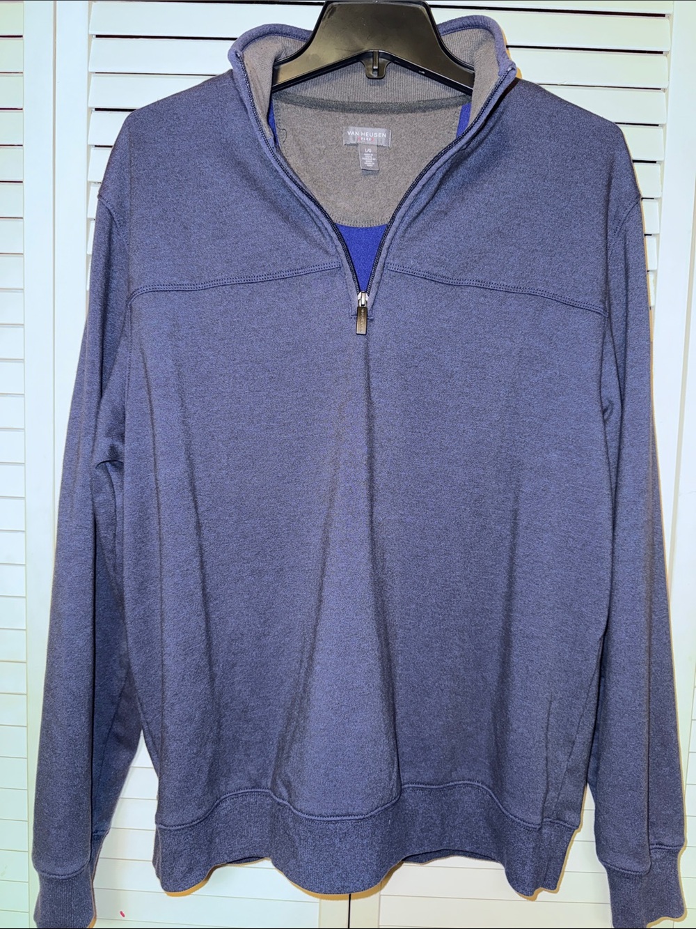 Van Heusen Men’s Zip-Up Sweater in Slate Blue